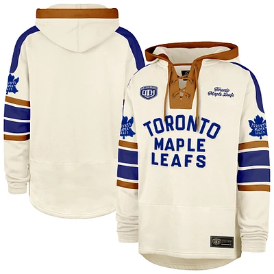 Sweat à capuche lacets Old Time Hockey '47 Cream pour hommes des Maple Leafs de Toronto