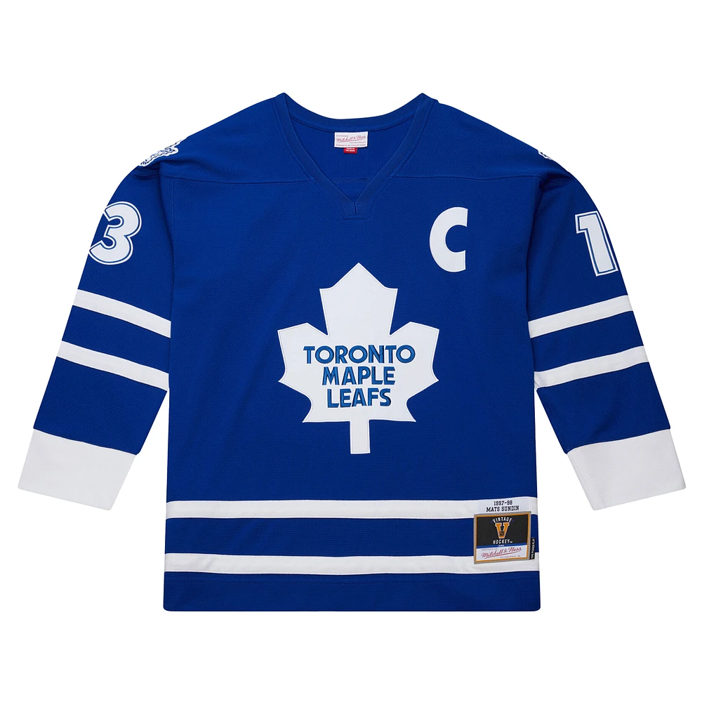 Men's Mitchell & Ness Mats Sundin Royal Toronto Maple Leafs 1997/98 Throwback Powerplay Jersey
