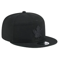 Men's New Era  Black Toronto Maple Leafs Canvas 9FIFTY Snapback Hat