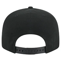 Men's New Era  Black Toronto Maple Leafs Canvas 9FIFTY Snapback Hat