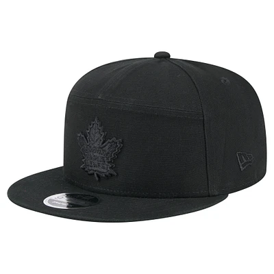 Men's New Era  Black Toronto Maple Leafs Canvas 9FIFTY Snapback Hat