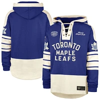 Men's '47  Blue Toronto Maple Leafs Line Heritage Lacer Pullover Hoodie