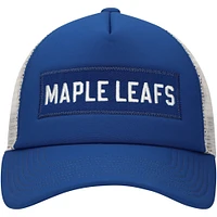 Men's adidas Blue/White Toronto Maple Leafs Team Plate Trucker Snapback Hat