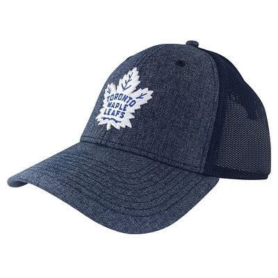Casquette flexible pour hommes American Needle Heather Navy des Maple Leafs de Toronto