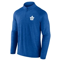 Haut bleu à glissière quart de tour raglan pour homme des Maple Leafs Toronto