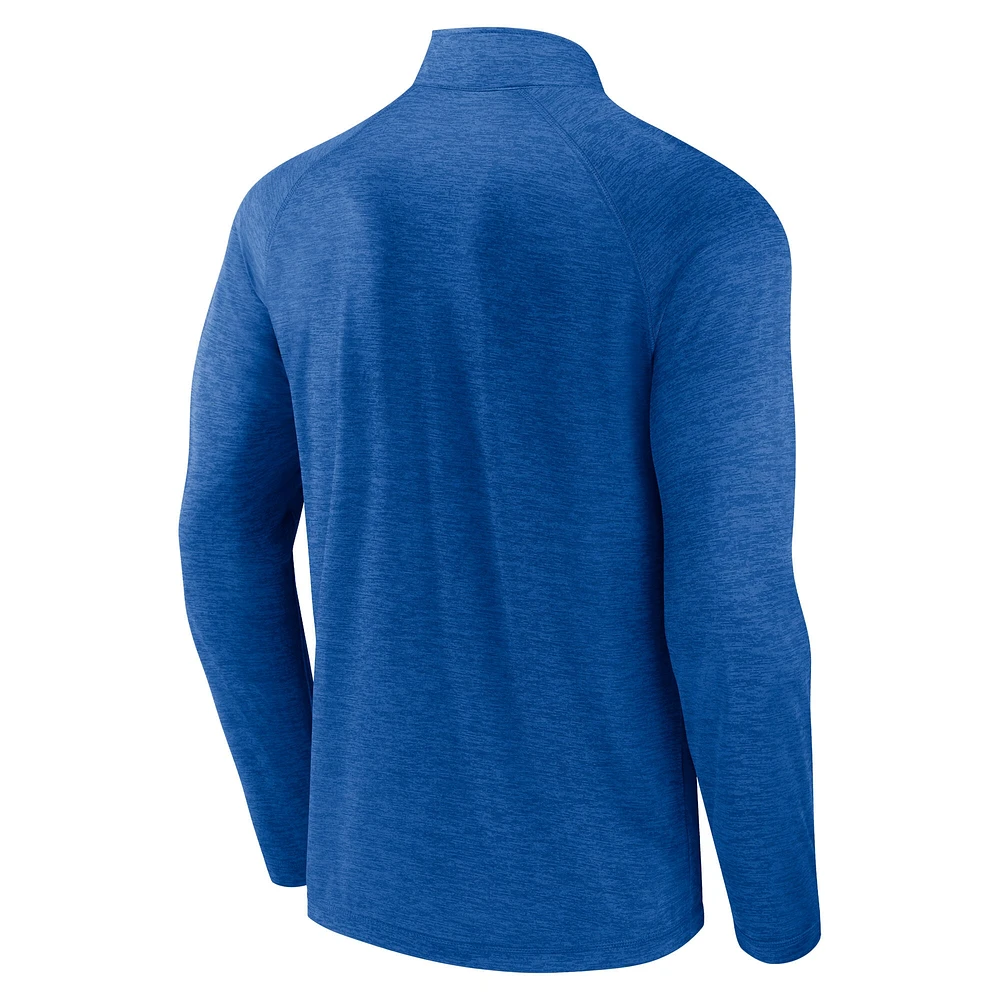Haut bleu à glissière quart de tour raglan pour homme des Maple Leafs Toronto
