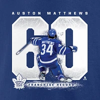 Men's Fanatics Auston Matthews Blue Toronto Maple Leafs Big & Tall Goal Record T-Shirt