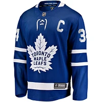 Men's Fanatics Auston Matthews Blue Toronto Maple Leafs Captain Patch Home Breakaway Player Jersey