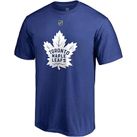 Men's Fanatics Auston Matthews Blue Toronto Maple Leafs Team Authentic Stack Name & Number T-Shirt