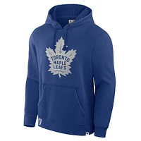 Men's Fanatics Blue Toronto Maple Leafs Decades Collection Tradition Fleece Pullover Hoodie