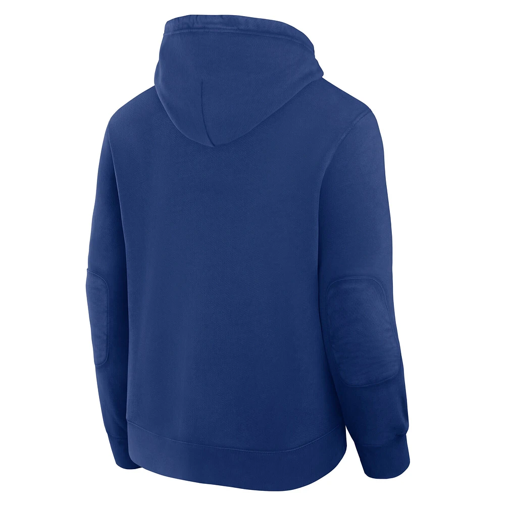 Men's Fanatics Blue Toronto Maple Leafs Decades Collection Tradition Fleece Pullover Hoodie