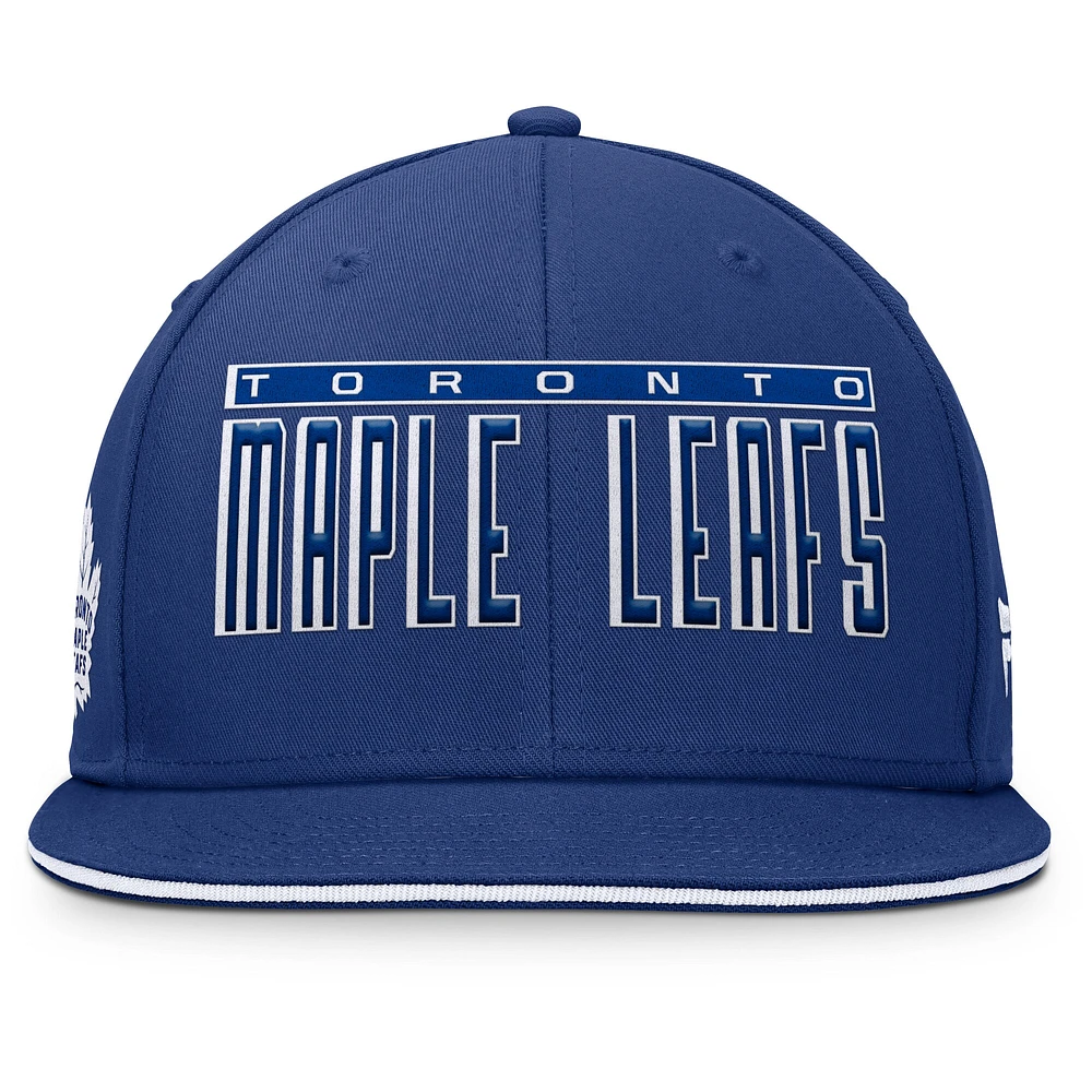 Men's Fanatics Blue Toronto Maple Leafs Gino Flatbrim Snapback Hat