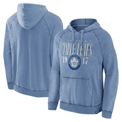 Men's Fanatics Blue Toronto Maple Leafs Heritage Vintage Pullover Hoodie