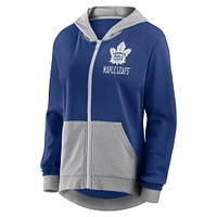 Men's Fanatics Blue Toronto Maple Leafs Hit It Full-Zip Hoodie