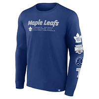 Men's Fanatics Blue Toronto Maple Leafs Strike the Goal Long Sleeve T-Shirt