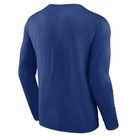 Men's Fanatics Blue Toronto Maple Leafs Strike the Goal Long Sleeve T-Shirt