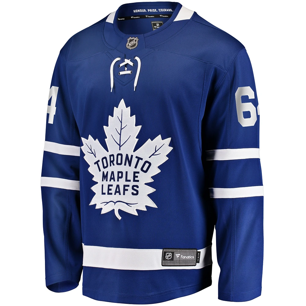 Men's Fanatics David Kampf Blue Toronto Maple Leafs Home Premier Breakaway Player Jersey