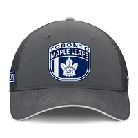 Men's Fanatics Gray Toronto Maple Leafs Authentic Pro Home Ice Trucker Adjustable Hat