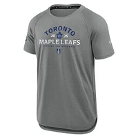 Men's Fanatics Heather Gray Toronto Maple Leafs 2025 Stanley Cup Playoffs Authentic Pro Rink Performance T-Shirt