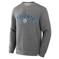 Sweat-shirt en molleton légendaire Fanatics Heather Grey pour homme, collection Decades des Maple Leafs de Toronto