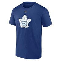 Men's Fanatics John Tavares Blue Toronto Maple Leafs Authentic Stack Name & Number T-Shirt