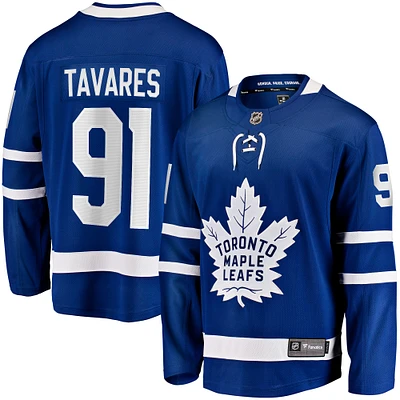 Maillot de joueur à domicile Premier Breakaway des Maple Leafs Toronto John Tavares pour hommes Fanatics bleu
