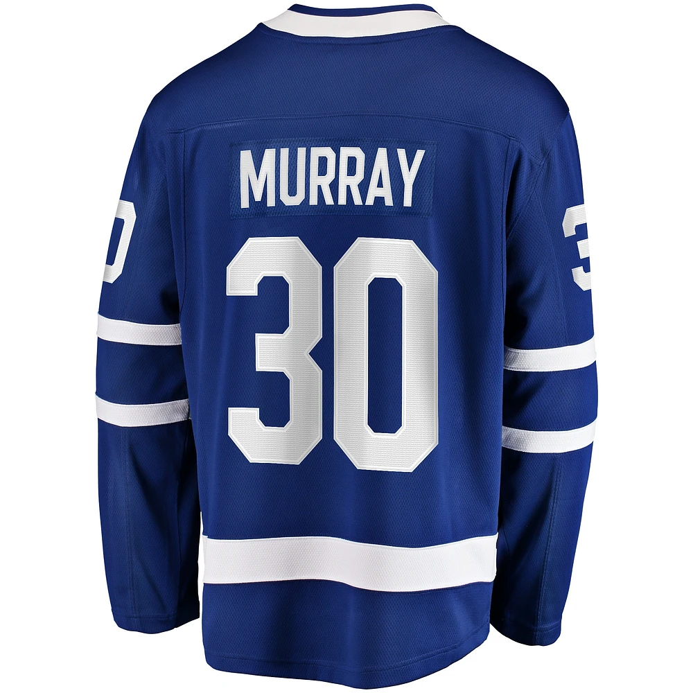 Maillot de joueur échappé à domicile Fanatics Matt Murray bleu des Maple Leafs Toronto pour hommes
