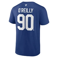 Men's Fanatics Ryan O'Reilly Blue Toronto Maple Leafs Authentic Stack Name & Number T-Shirt