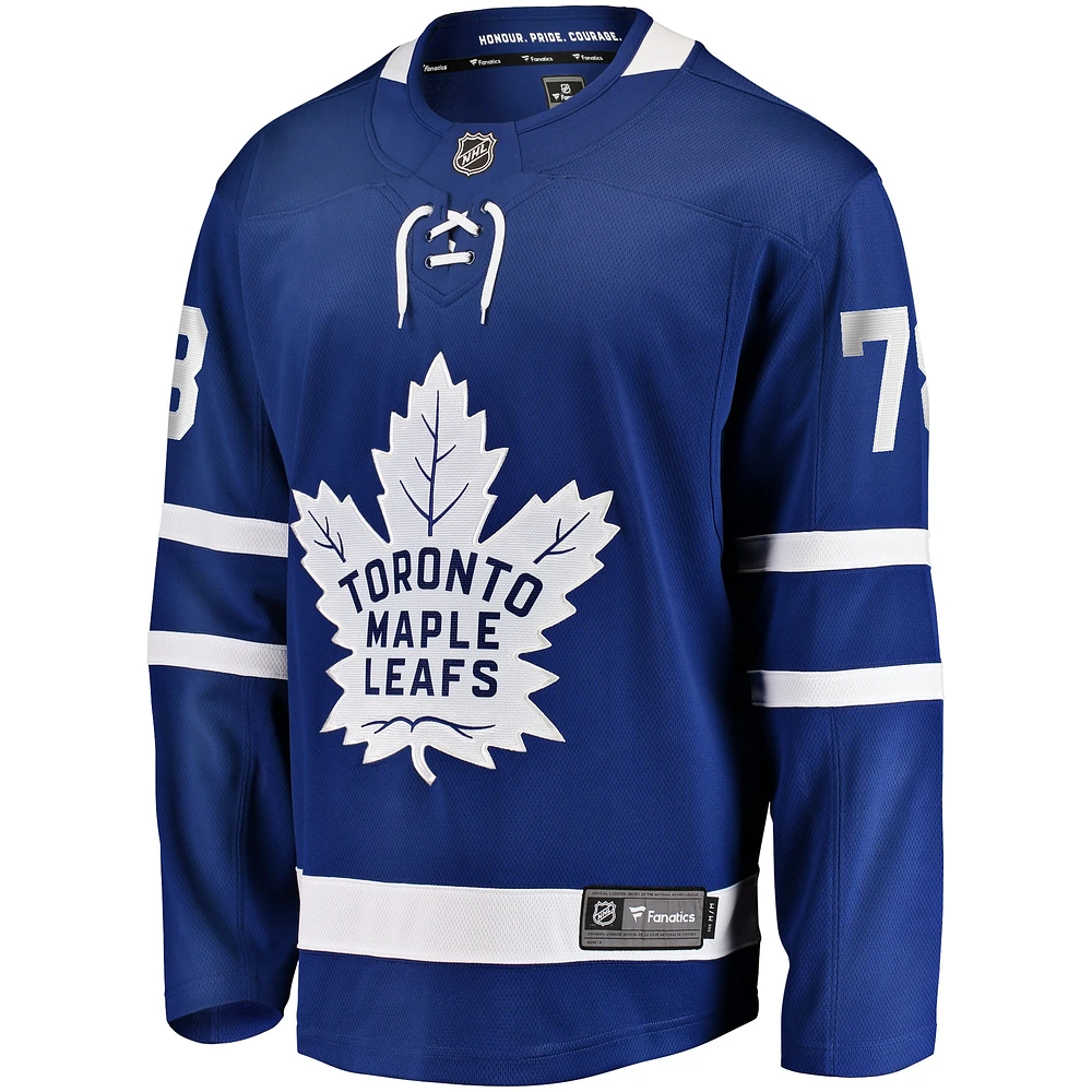 Men's Fanatics TJ Brodie Blue Toronto Maple Leafs Home - Breakaway Player Jersey