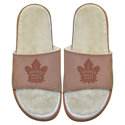 Men's ISlide Toronto Maple Leafs Nubuck Fur Primary Logo Sandals