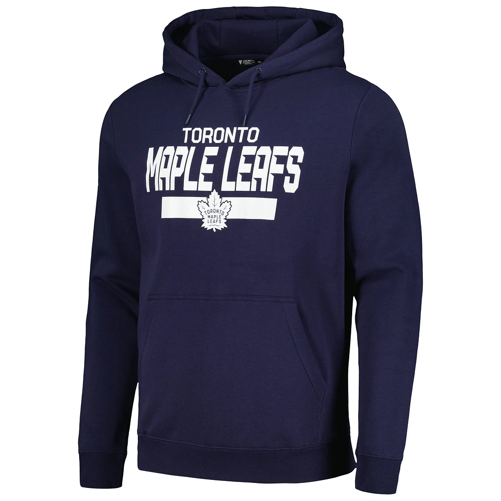 Men's Levelwear Auston Matthews Navy Toronto Maple Leafs Podium Name & Number Pullover Hoodie