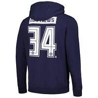 Men's Levelwear Auston Matthews Navy Toronto Maple Leafs Podium Name & Number Pullover Hoodie
