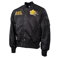 Men's Mitchell & Ness Black Toronto Maple Leafs Eye Of The Tiger Full-Zip Bomber Jacket