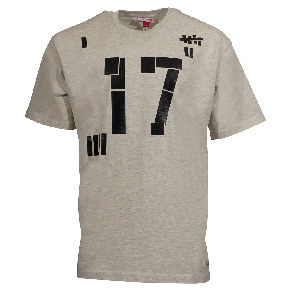 Men's Mitchell & Ness Cream Toronto Maple Leafs Black Tape T-Shirt