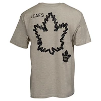 Men's Mitchell & Ness Cream Toronto Maple Leafs Black Tape T-Shirt