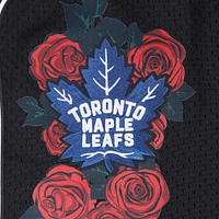 Men's Pro Standard Black Toronto Maple Leafs Roses Mesh Full-Button Baseball Shirt
