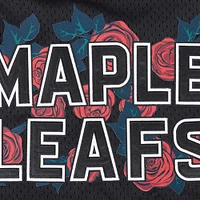 Men's Pro Standard Black Toronto Maple Leafs Roses Mesh Full-Button Baseball Shirt
