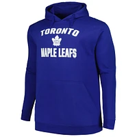 Men's Profile Blue Toronto Maple Leafs Big & Tall Arch Over Logo Pullover Hoodie