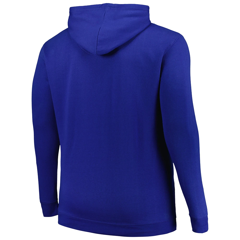 Men's Profile Blue Toronto Maple Leafs Big & Tall Arch Over Logo Pullover Hoodie