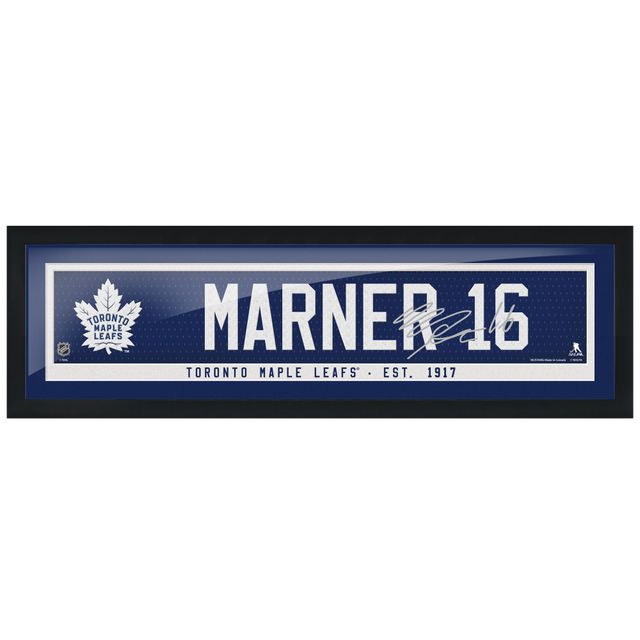 Mitchell Marner Toronto Maple Leafs 6 `` x 22 '' réplique encadrée autographe nom du joueur - barre
