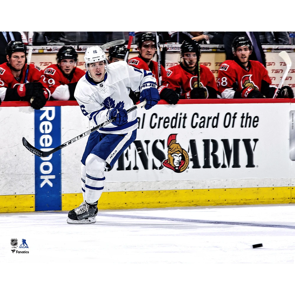 Mitchell Marner Toronto Maple Leafs Unsigned NHL Debut Photograph