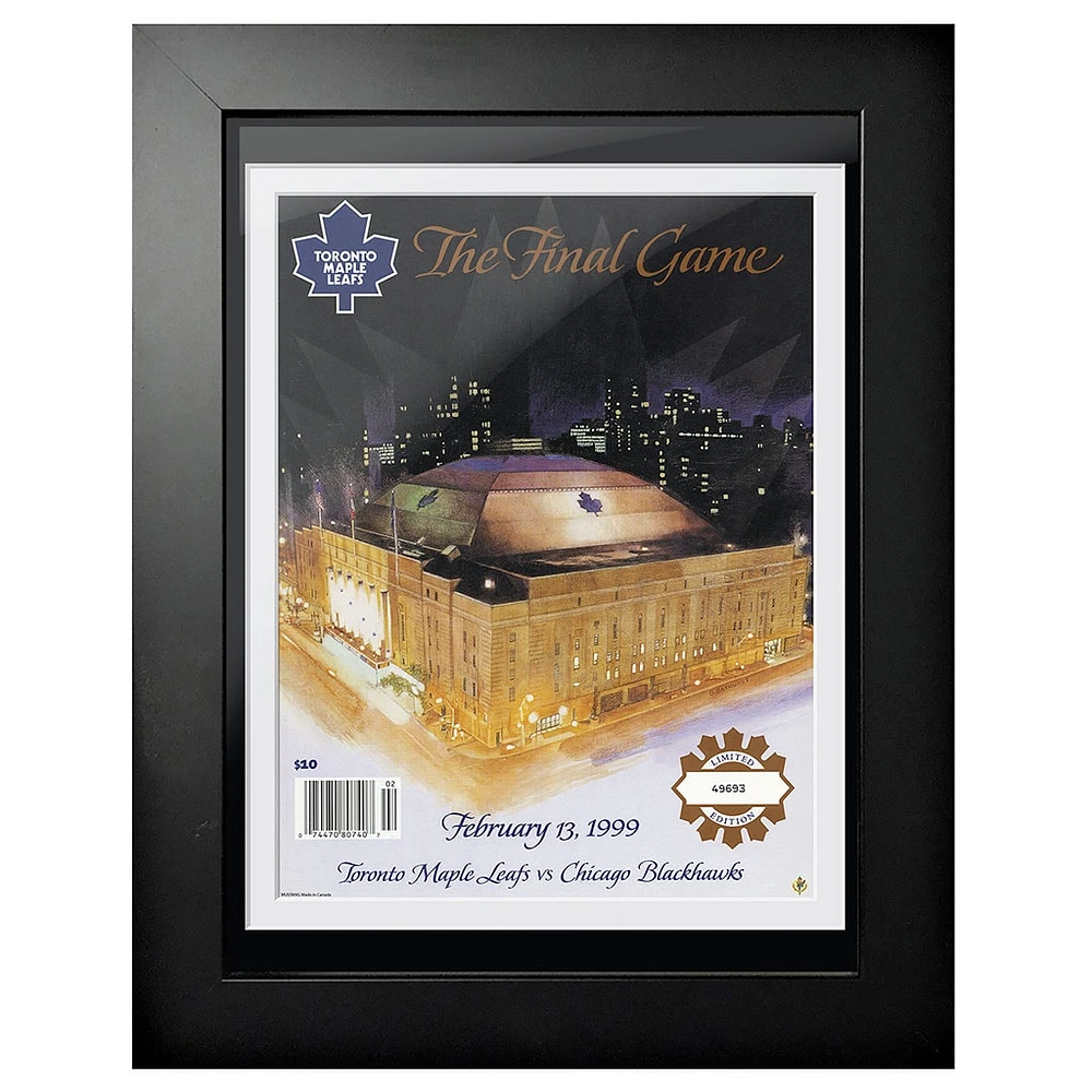 Toronto Maple Leafs 1999 Maple Leaf Gardens Final Game - 12'' x 16'' Framed Program Cover