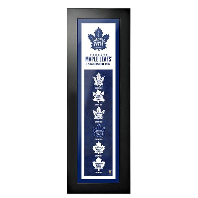 Toronto Maple Leafs - 6'' x 22'' Logos to History Art encadré