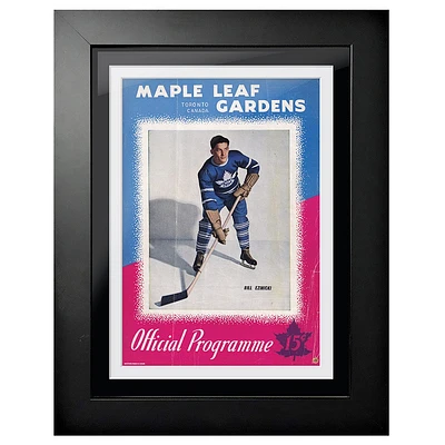 Toronto Maple Leafs Maple Leaf Gardens Bill Ezinicki - Couverture de programme encadrée 12'' x 16''