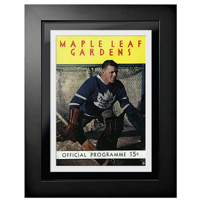 Toronto Maple Leafs Maple Leaf Gardens Goalie Edition - Couverture de programme encadrée de 12 po x 16 po