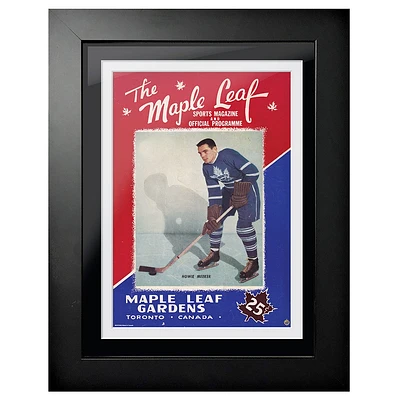 Toronto Maple Leafs Maple Leaf Gardens Howie Meeker - Couverture de programme encadrée 12'' x 16''