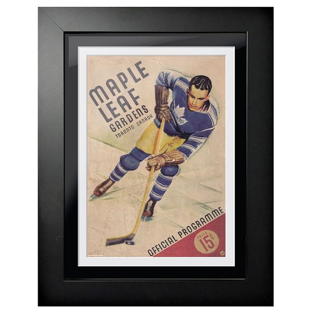 Toronto Maple Leafs Maple Leaf Gardens Stick Handle - Couverture de programme encadrée 12'' x 16''