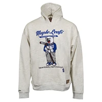 Unisex Mitchell & Ness Oatmeal Toronto Maple Leafs Oversized Swag Pullover Hoodie