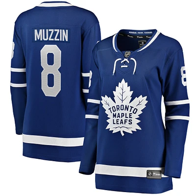 Maillot de joueur échappé à domicile des Maple Leafs Toronto Fanatics Jake Muzzin pour femmes, bleu