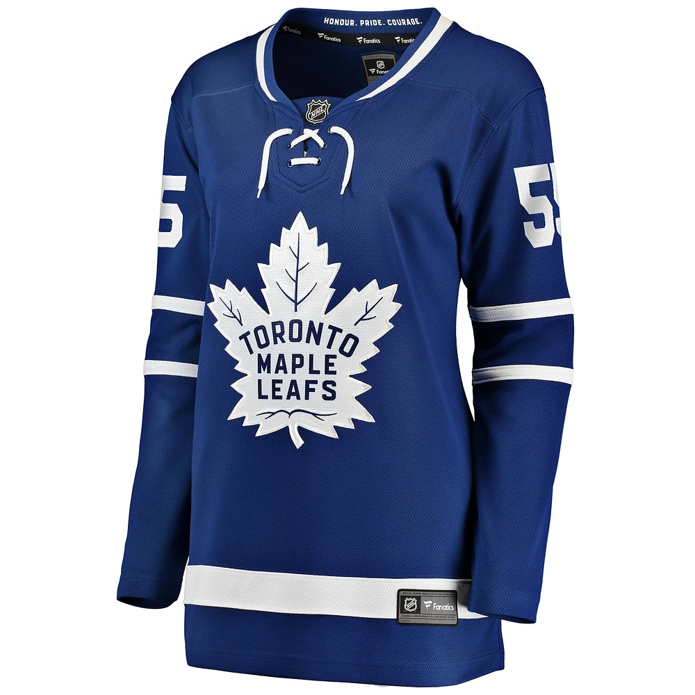 Maillot de joueur échappé à domicile des Maple Leafs Toronto Fanatics Mark Giordano bleu pour femmes